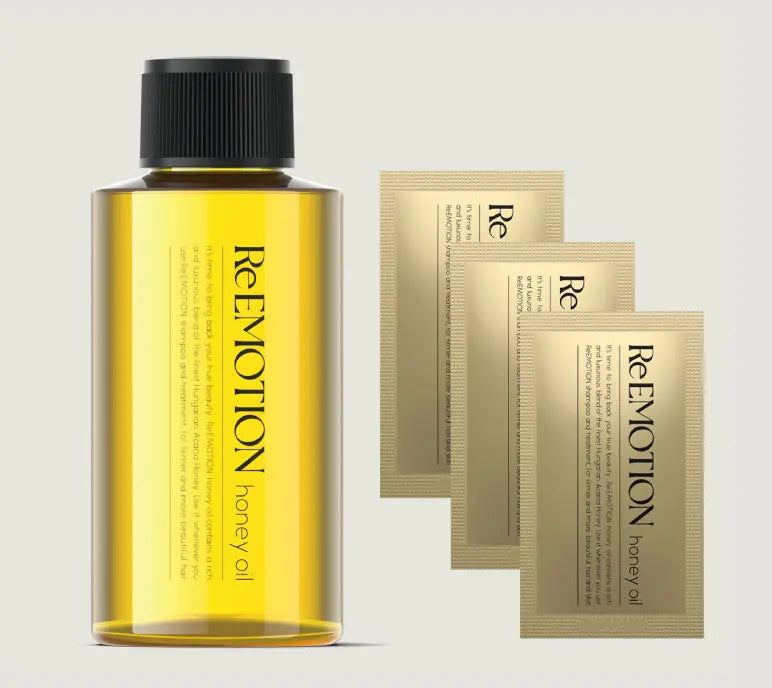 【限定セット】 ReEMOTION ハニーオイル 100ml + ハニーオイル トライアル 3枚セット
