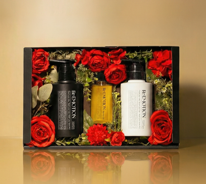 【ギフトセット】ReEMOTION シャンプー＆トリートメント＆ハニーオイル セット [300mL/300g/100mL]